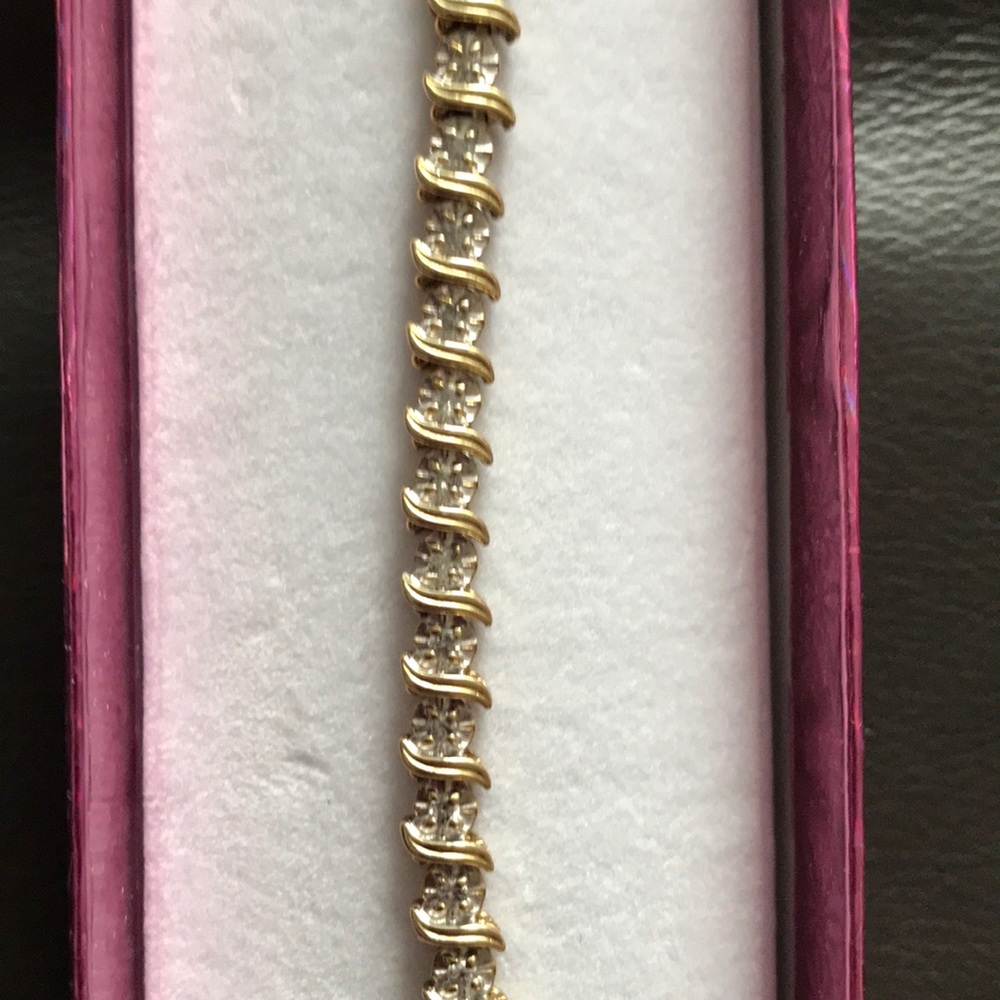 14k gold and diamonds tennis bracelet